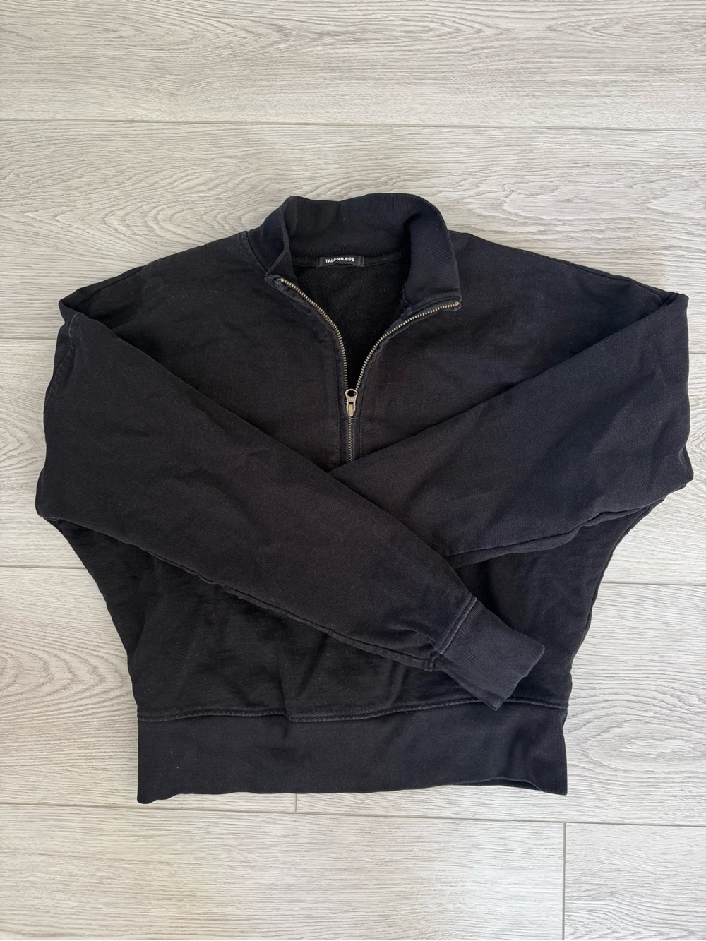 Black Quarter-Zip Sweater